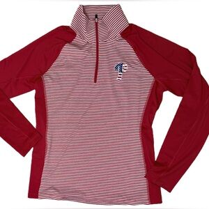 Cutter & Buck Philadelphia Phillies Patriotic Quarter Zip Pullover Medium Red